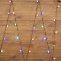 Гирлянда светодиодная "Шарики" 5м d25мм 25LED RGB 6Вт 220В IP20 провод ПВХ темн. зел. Neon-Night 303-559
