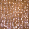 Гирлянда светодиодная "Светодиодный Дождь" 1.5х1.5м 144LED холод. бел. 12Вт 220В IP20 с контроллером провод прозр. Neon-Night 235-035