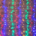 Гирлянда светодиодная "Светодиодный Дождь" 1.5х1.5м 144LED мультиколор 12Вт 220В IP20 свечение с динамикой с контроллером провод прозр. Neon-Night 235-039