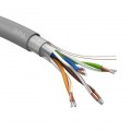Кабель витая пара F/UTP кат.5E 4х2х24AWG solid CCA PVC Simple сер. (м) Эра Б0044440