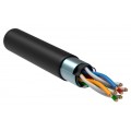 Кабель витая пара F/UTP кат.5E 4х2х24AWG solid CU LDPE Outdoor Generica черн. (м) ITK BC3-C5E04-339-305-G