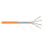 Кабель витая пара F/UTP кат.5e 4х2х24AWG solid LSZH оранж. (уп.305м) NIKOLAN NKL 2200C-OR