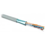 Кабель витая пара F/UTP кат.5E 4х2х24AWG solid PVC FUTP4-C5E-S24-IN-PVC-GY-305 сер. (м) Hyperline 42052