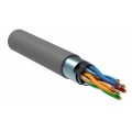 Кабель витая пара F/UTP кат.5E 4х2х24AWG solid PVC сер. (м) ITK LC1-C5E04-311