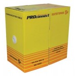 Кабель витая пара U/UTP 4х2х26AWG кат.5 омедн. алюм. сер. (уп.305м) LIGHT PROCONNECT 01-0048-3