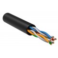 Кабель витая пара U/UTP кат.5E 4х2х24AWG solid CU LDPE Outdoor Generica черн. (м) ITK BC3-C5E04-139-305-G