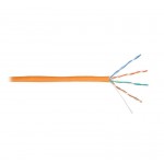 Кабель витая пара U/UTP кат.5E 4х2х24AWG solid LSZH нг(А)-HFLTx оранж. (уп.305м) NIKOLAN NKL 4100C-OR