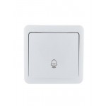 Кнопка звонка 1-кл. 1п ОП Viola 10А IP20 бел. LEZARD 751-0200-103