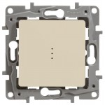 Механизм переключателя 1-кл. СП Etika Plus 10А IP20 250В 10AX с подсветкой безвинт. зажимы сл. кость Leg 672315