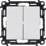 Механизм переключателя 2-кл. СП Valena Life 10А IP20 250В с лиц. панелью безвинт. зажимы бел. Leg 752408
