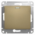 Механизм переключателя проходного 1-кл. СП Glossa 10А IP20 (сх. 6а) 10AX с подсветкой титан SchE GSL000463