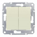 Механизм переключателя проходного 2-кл. СП Sedna 10А IP20 (сх. 6+6) 250В беж. SchE SDN0600147