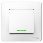 Переключатель проходной 1-кл. СП Blanca 10А IP20 (сх. 6) 250В с подсветкой бел. SchE BLNVS010611