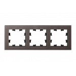 Рамка 3-м AtlasDesign Nature стекло мокко SchE ATN320603