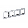 Рамка 4-м AtlasDesign Nature металл серебр. SchE ATN312104
