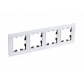 Рамка 4-м AtlasDesign Nature стекло бел. SchE ATN320104