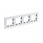 Рамка 4-м AtlasDesign Nature стекло бел. SchE ATN320104