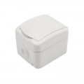 Розетка 1-м ОП Mini OG с заземл. керамика IP54 бел. Kranz KR-78-0605