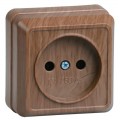 Розетка 1-м ОП Октава 10А IP20 без заземл. дуб IEK ERO10-K04-10-DC
