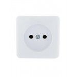 Розетка 1-м ОП Viola 16А IP20 без заземл. бел. LEZARD 751-0200-121