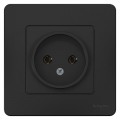 Розетка 1-м СП Blanca 16А IP20 250В без заземл. без защ. шторок антрацит SchE BLNRS000016