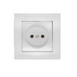 Розетка 1-м СП Бриллиант 16А IP20 без заземл. бел. UNIVersal 7947588