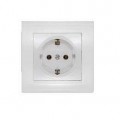 Розетка 1-м СП Бриллиант 16А IP20 с заземл. бел. UNIVersal 7947625