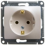 Розетка 1-м СП Glossa 16А IP20 с заземл. механизм перламутр. SchE GSL000643