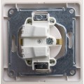 Розетка 1-м СП Glossa 16А IP20 с заземл. в сборе перламутр. SchE GSL000642
