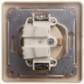 Розетка 1-м СП Glossa 16А IP20 с заземл. защ. шторки с крышкой в сборе беж. SchE GSL000246
