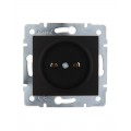 Розетка 1-м СП Karina 16А IP20 без заземл. термопласт механизм черн. бархат LEZARD 707-4288-121B