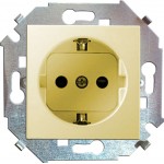 Розетка 1-м СП Simon15 16А IP20 250В с заземл. Schuko защ. шторки винт. клеммы механизм сл. кость Simon 1591443-031