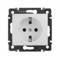 Розетка 1-м СП Valena 16А IP21 230/250В 2P+E с заземл. защ. шторки на винтах механизм бел. Leg 774421