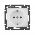 Розетка 1-м СП Valena 16А IP21 с заземл. на винтах механизм бел. Leg 774420