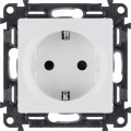 Розетка 1-м СП Valena Life 16А IP20 250В 2P+E защ. шторки винт. клеммы с лицев. панелью механизм бел. Leg 753424