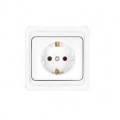 Розетка 1-м СП Валери 16А IP20 с заземл. бел. UNIVersal В0028