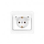 Розетка 1-м СП Валери 16А IP20 с заземл. с крышкой бел. UNIVersal В0029