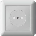 Розетка 1-м СП W59 16А IP20 без заземл. защ. шторки бел. SchE RS16-151-18