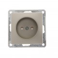 Розетка 1-м СП W59 16А IP20 без заземл. защ. шторки механизм шампань SchE RS16-151-4-86