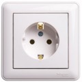 Розетка 1-м СП W59 16А IP20 с заземл. без защ. шторок бел. SchE RS16-154-18