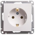 Розетка 1-м СП W59 16А IP20 с заземл. без защ. шторок механизм бел. SchE RS16-154-1-86