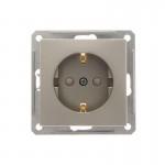Розетка 1-м СП W59 16А IP20 с заземл. защ. шторки механизм шампань SchE RS16-152-4-86