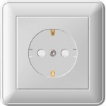 Розетка 1-м СП W59 16А IP20 с заземл. защ. шторки в сборе сл. кость SchE RS16-152-28