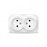 Розетка 2-м ОП 10А IP20 без заземл. бел. IONICH 1417