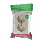 Розетка 2-м ОП Blanca 16А IP20 250В с заземл. защ. шторки с изолир. пластиной беж. SchE BLNRA011217