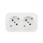 Розетка 2-м ОП Quteo 16А IP20 250В 2х2P+E с заземл. без защ. шторок бел. Leg 782233