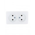 Розетка 2-м ОП Viola 16А IP20 без заземл. бел. LEZARD 751-0200-128