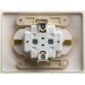 Розетка 2-м СП Glossa 16А IP20 с заземл. в сборе перламутр. SchE GSL000624