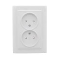 Розетка 2-м СП Минск 10А IP20 без заземл. защ. шторки бел. Basic EKF ERR10-102-100