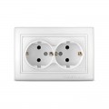 Розетка 2-м СП Севиль 16А IP20 с заземл. бел. UNIVersal С0128
